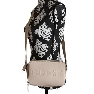 Khaki/Tan Guess Crossbody Purse - 9L x 6W x 3D